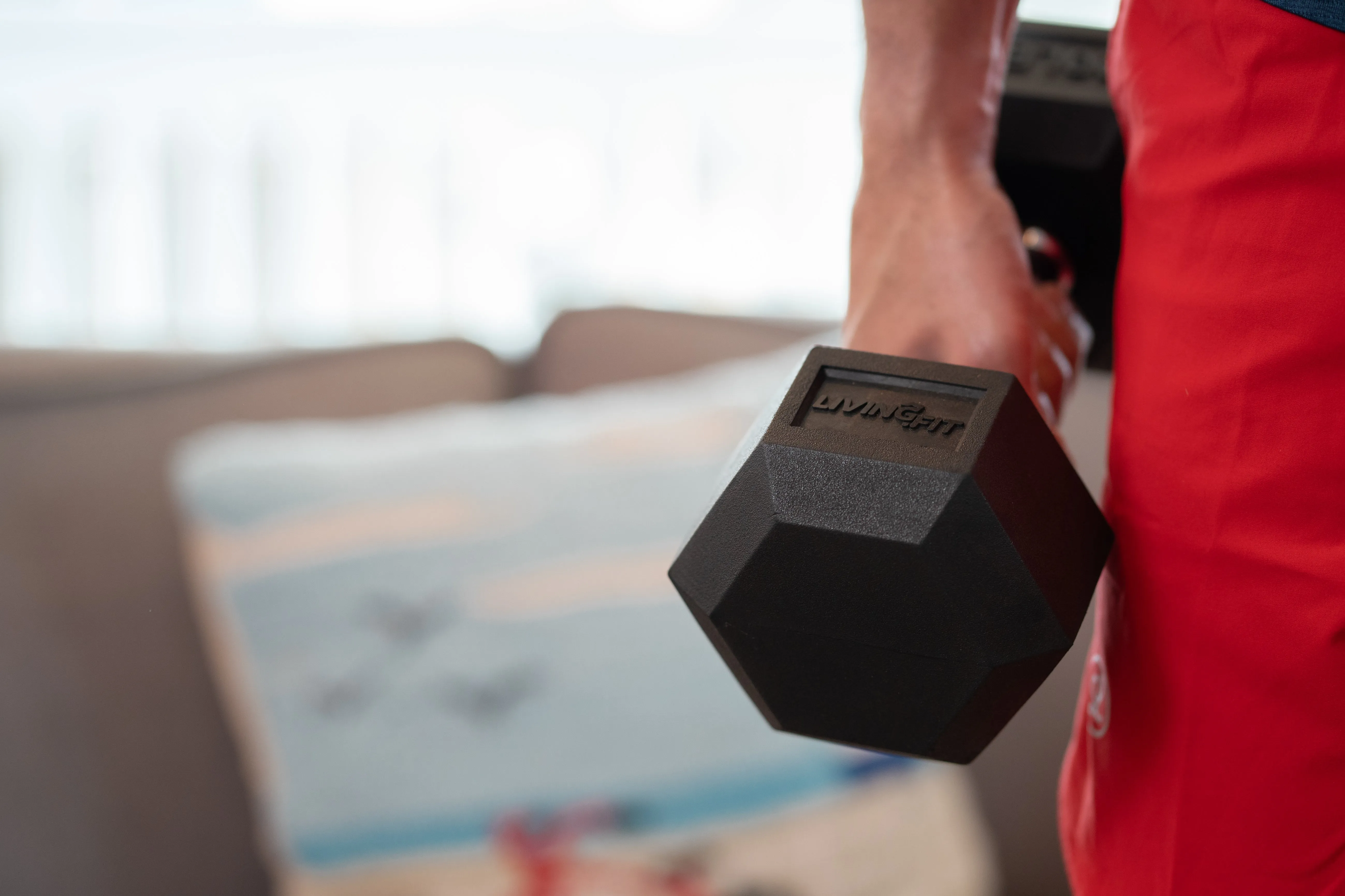 Rubber Hex Dumbbells