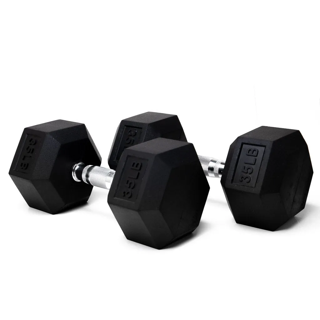 Rubber Hex Dumbbells