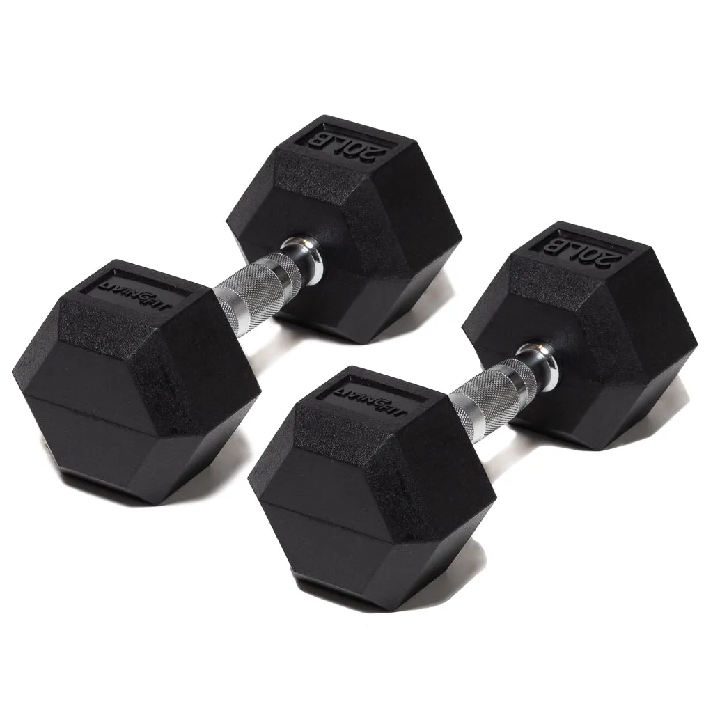 Rubber Hex Dumbbells