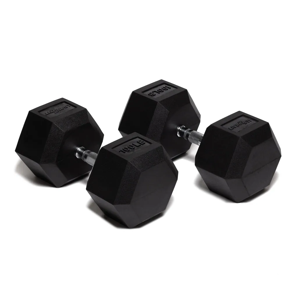 Rubber Hex Dumbbells