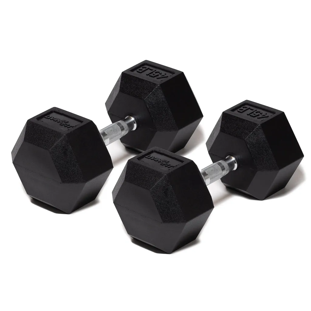 Rubber Hex Dumbbells