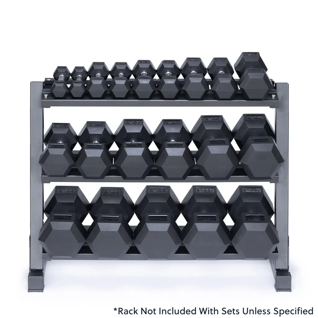 Rubber Hex Dumbbells