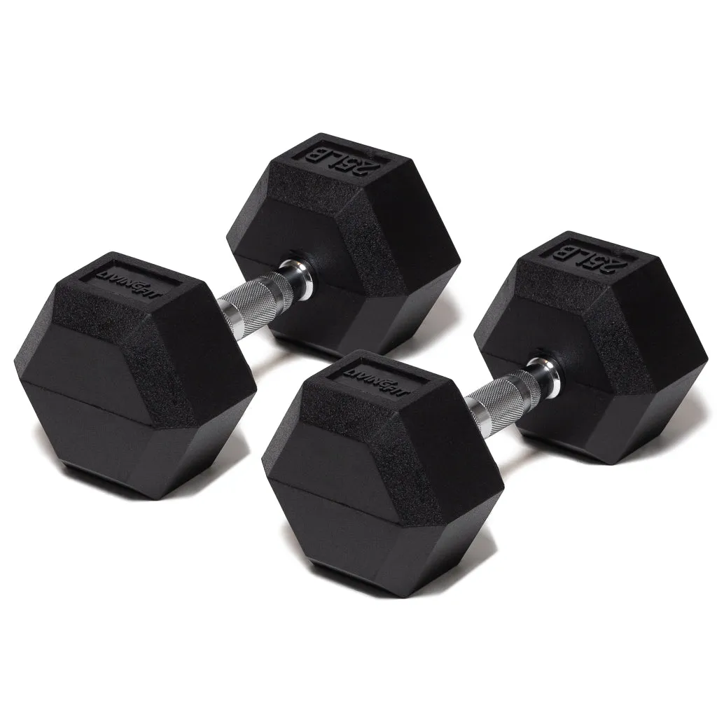 Rubber Hex Dumbbells