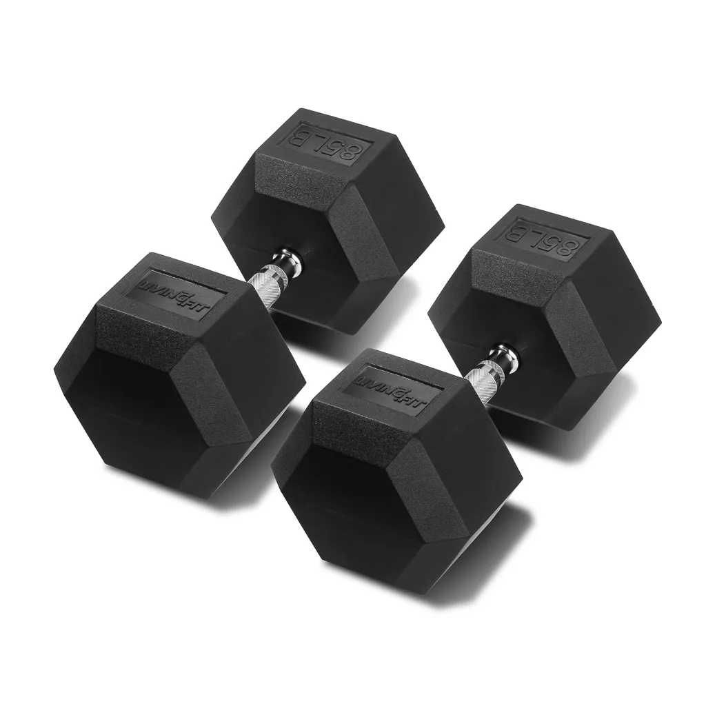 Rubber Hex Dumbbells