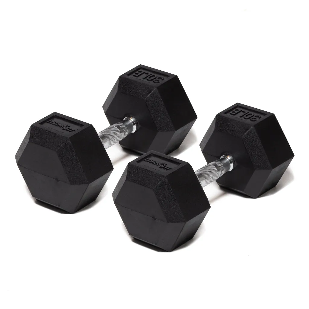 Rubber Hex Dumbbells