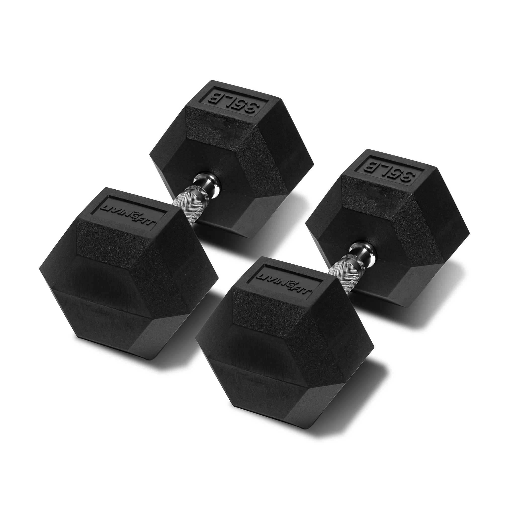 Rubber Hex Dumbbells