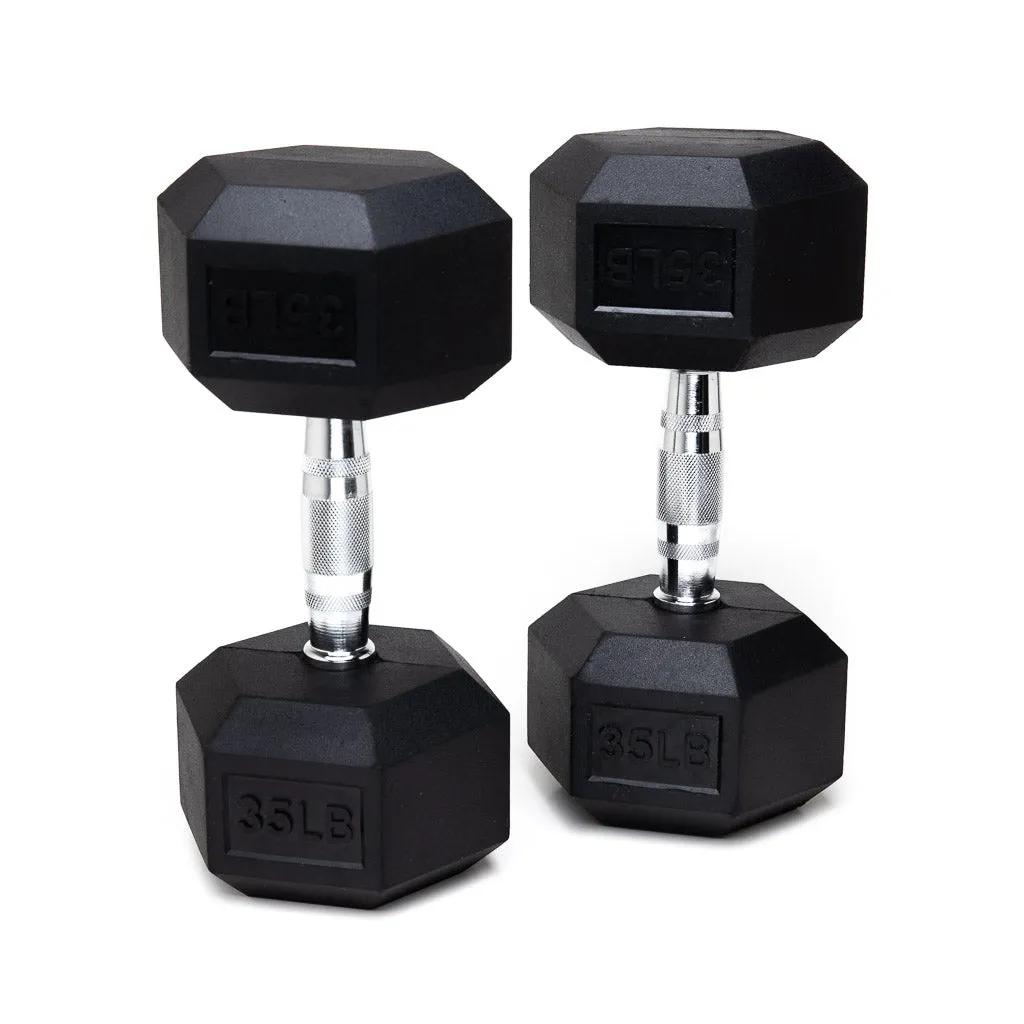 Rubber Hex Dumbbells