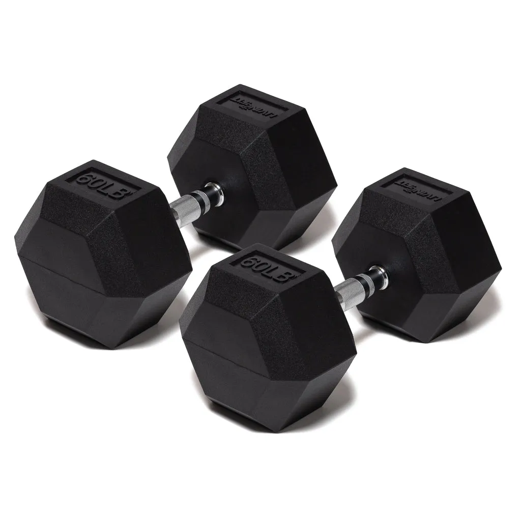 Rubber Hex Dumbbells