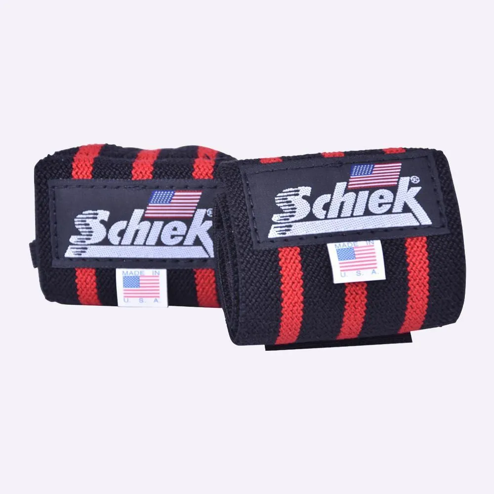 Schiek Wrist Wraps - Black/Red