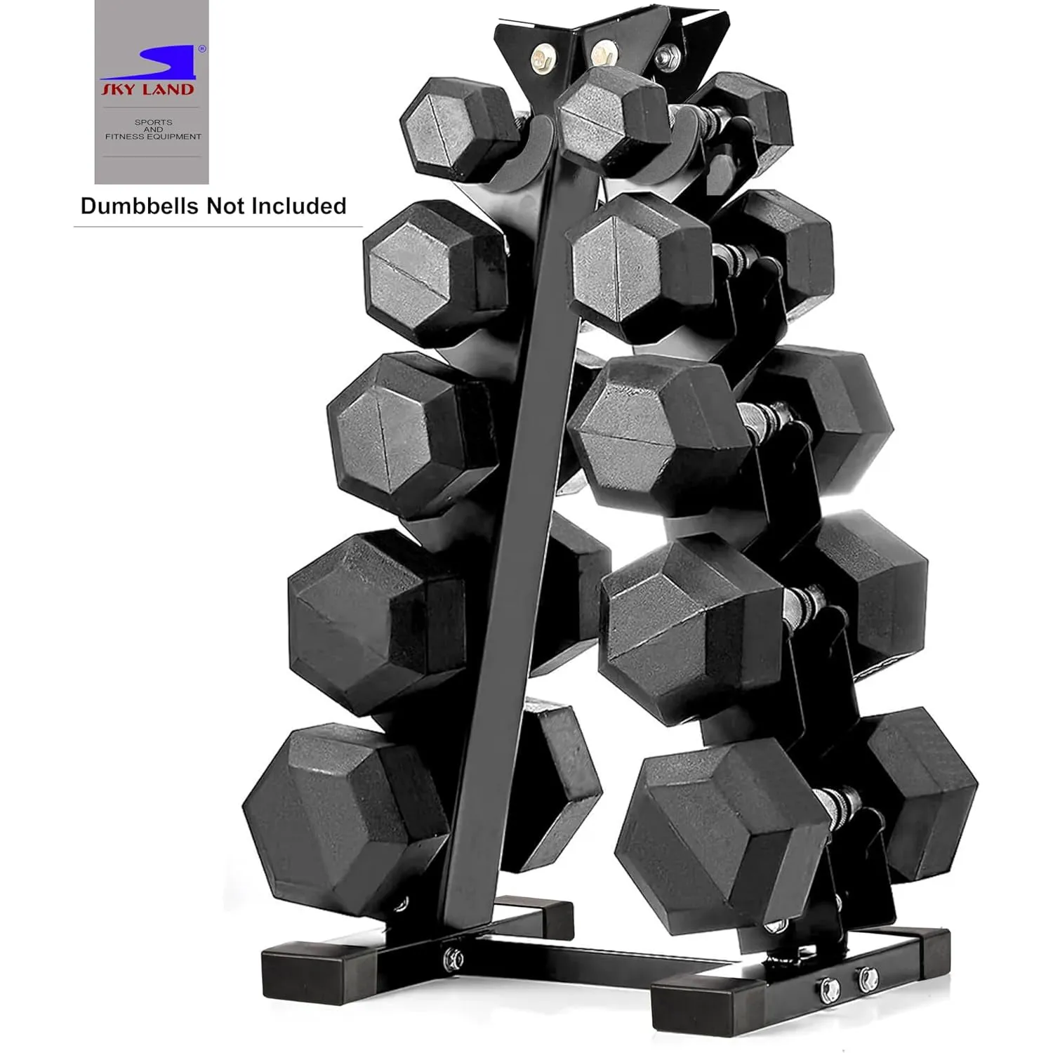 SKY LAND A-Shaped Dumbbell Rack Dumbbells Weight Storage Rack - Heavy-Duty Storage Stand for Home Gym EM-9366