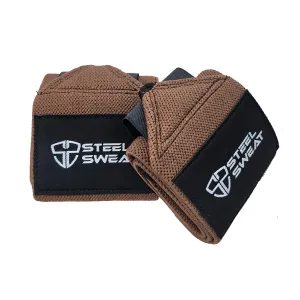 Steel Sweat Wrist Wraps - Brown