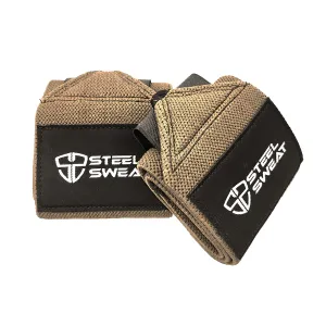 Steel Sweat Wrist Wraps - Tan