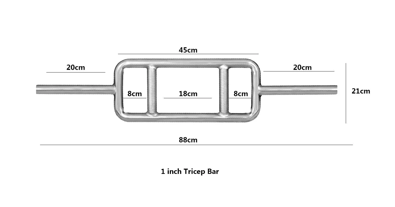 Triceps Weight Bar Set Barbell 1 Inch 7Kg