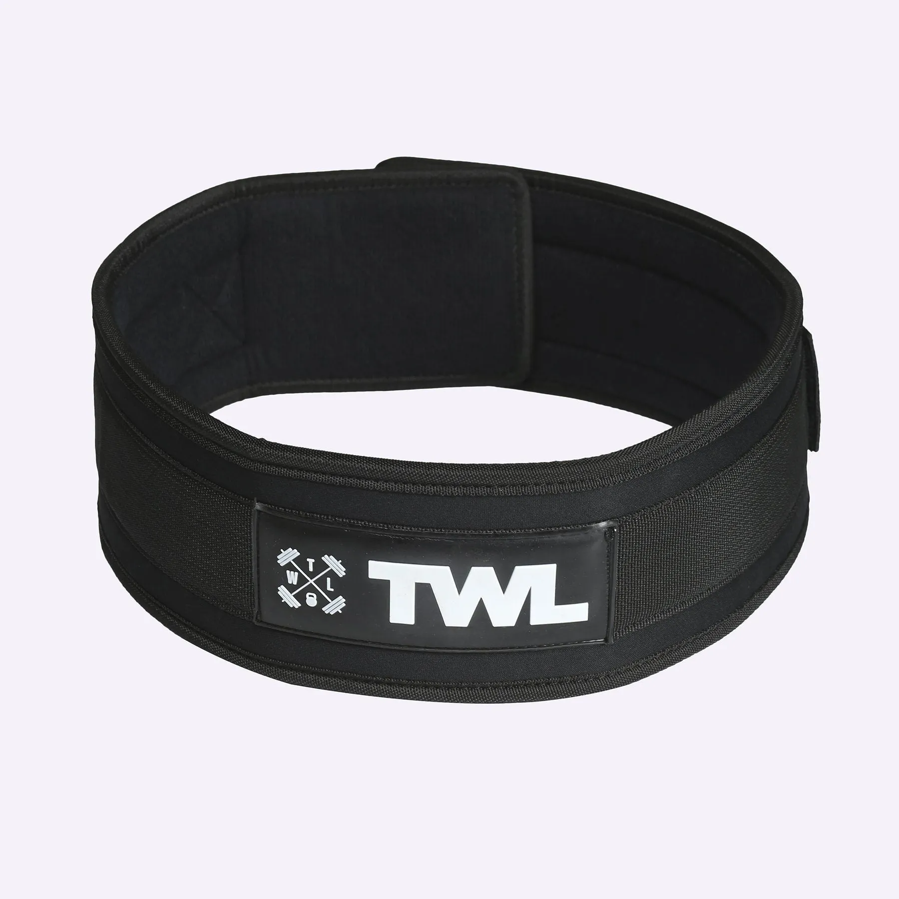 TWL - 4 inch Velcro Weight Lifting Belt - Black