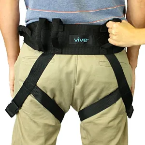 Vive Transfer Belt with Leg Loops - Medical Nursing Safety Gait Assist Device