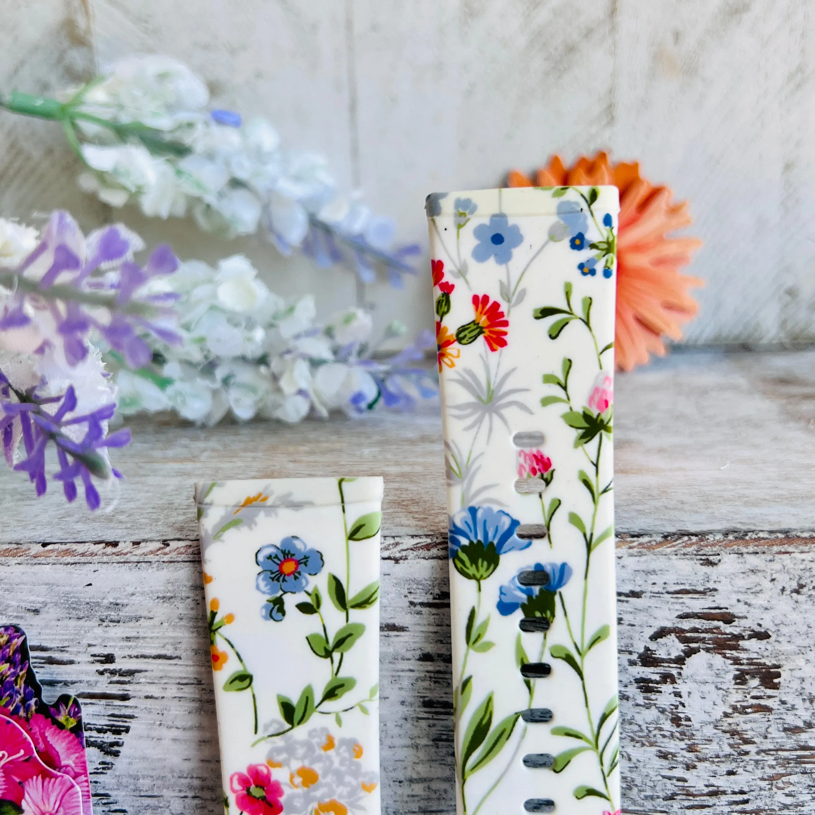 Wild Flowers Print Silicone Band For Fitbit Versa 3/4/Sense