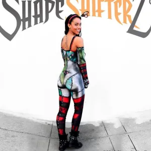 Woman's ShapeShifterZ® LOVE 'PATCHED  DOLL' Unitard  - sportswear/costume